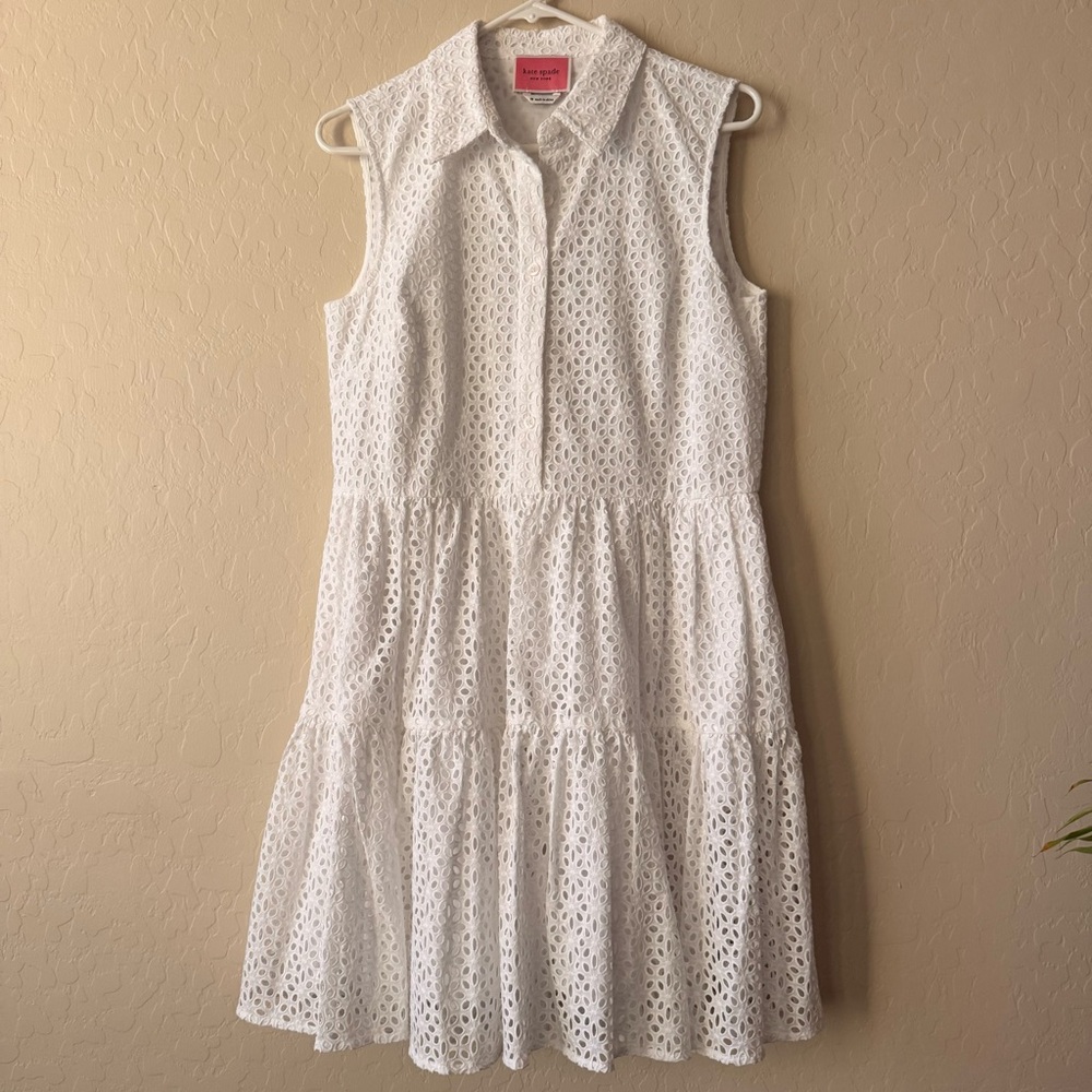 KATE SPADE sleeveless eyelet dress